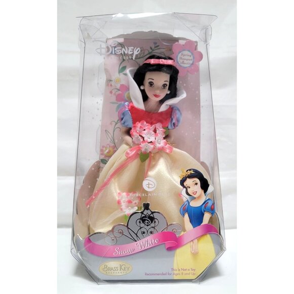 2006 Disney Princess Snow White Spring Bouquet 7" Porcelain Doll by Brass Key - Picture 1 of 7
